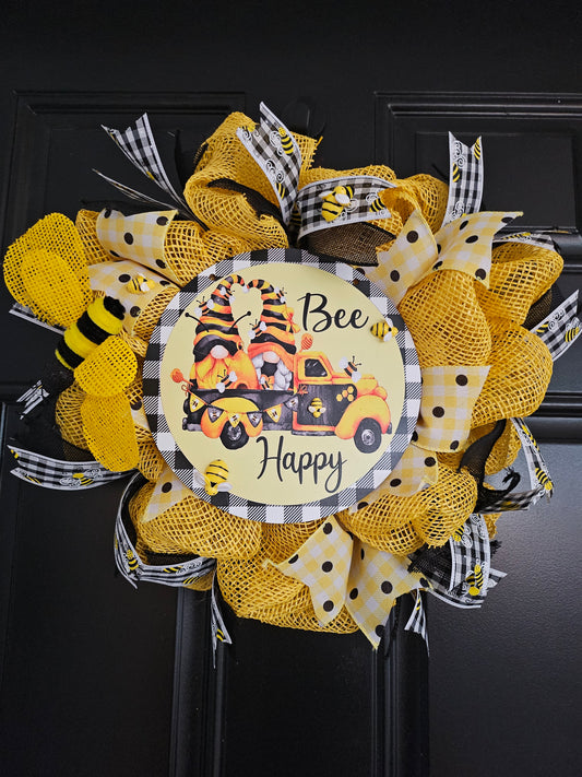 Bee Happy Wreath