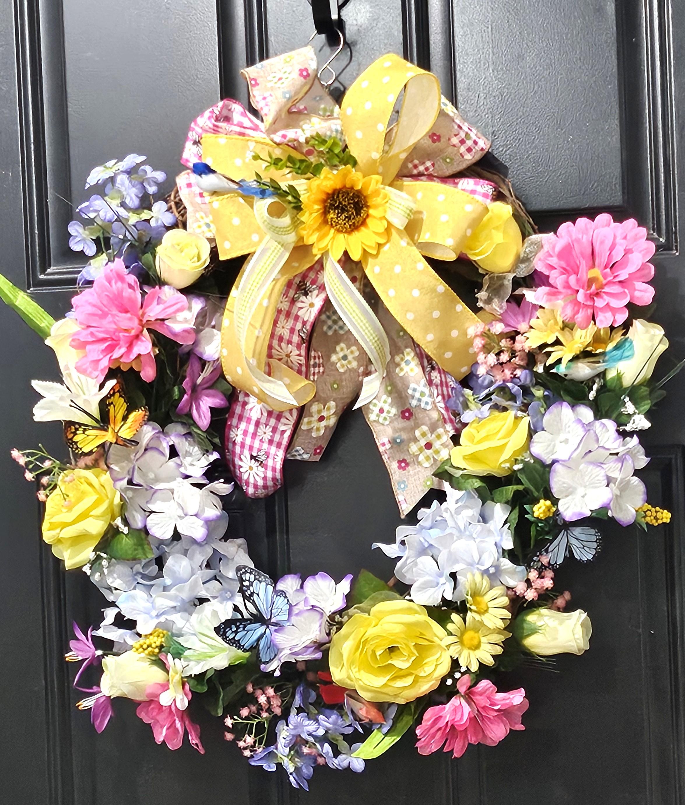 Grapevine Summer Flower Wreath