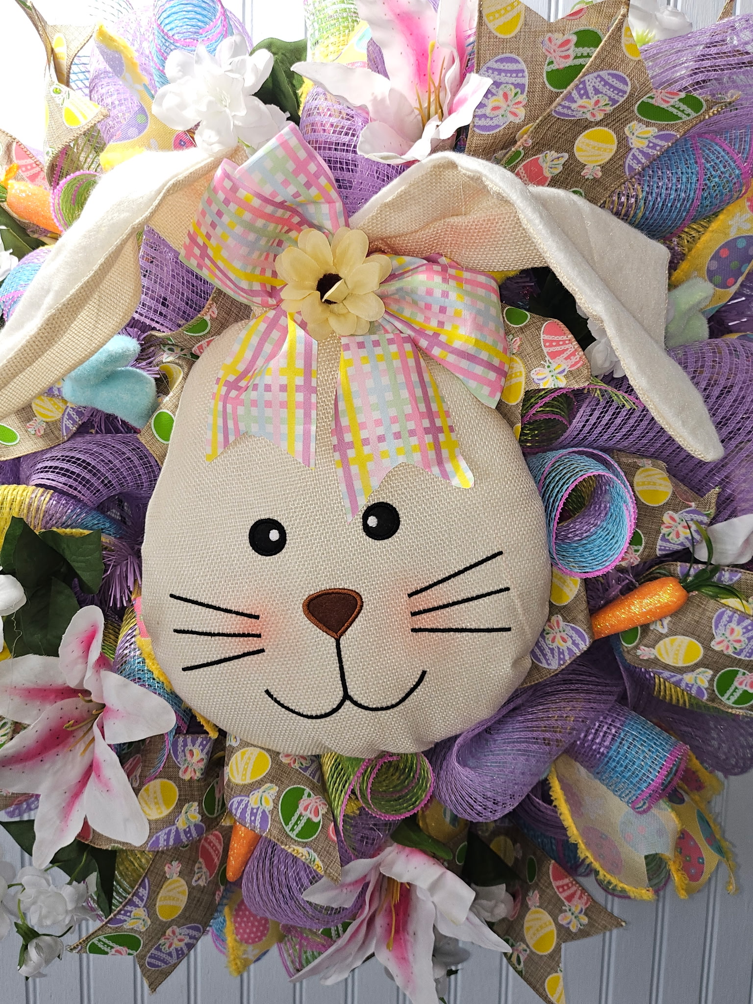 Bunny Face Easter Wreath image 2