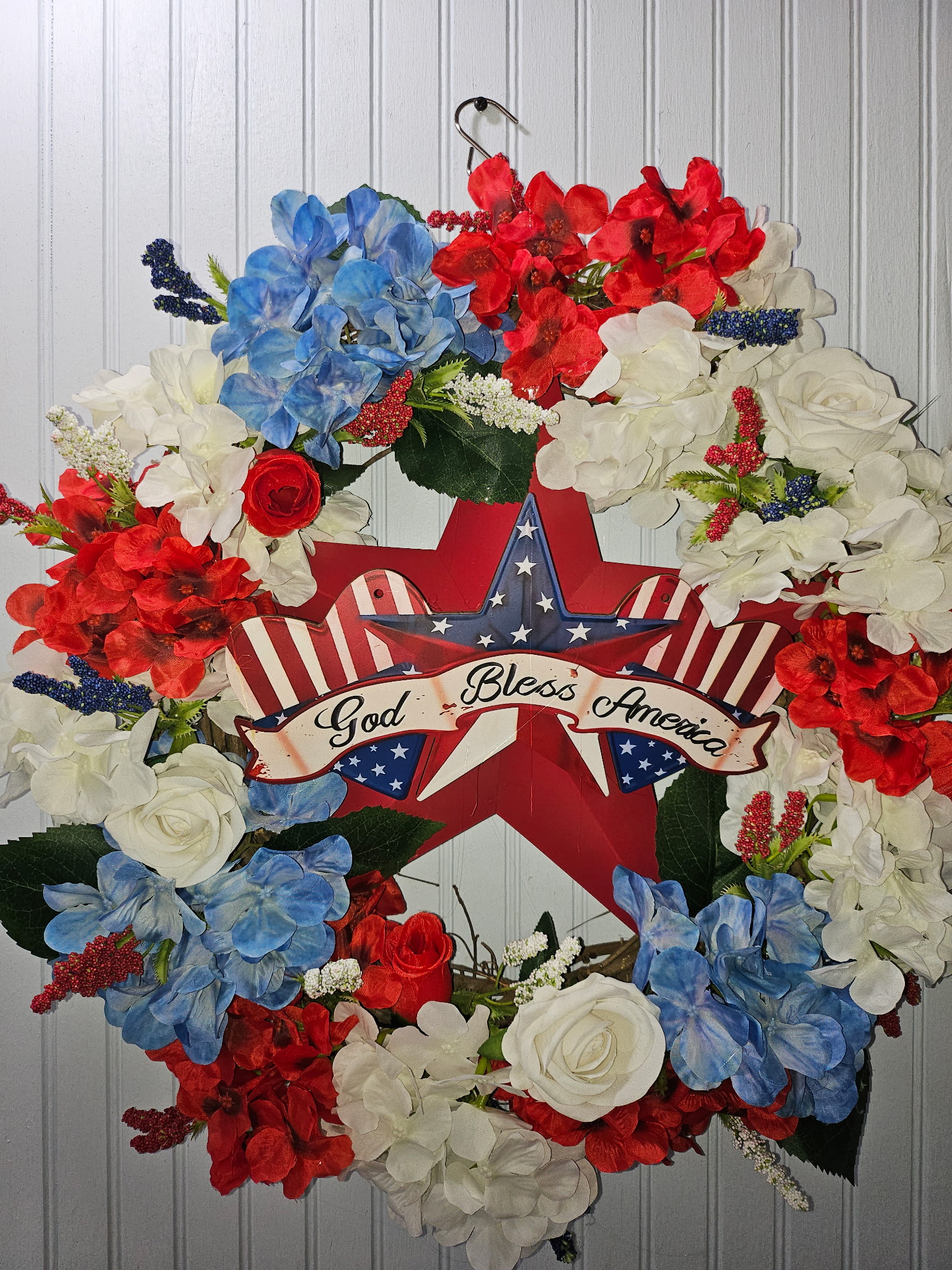 God Bless America Grapevine Wreath image 2