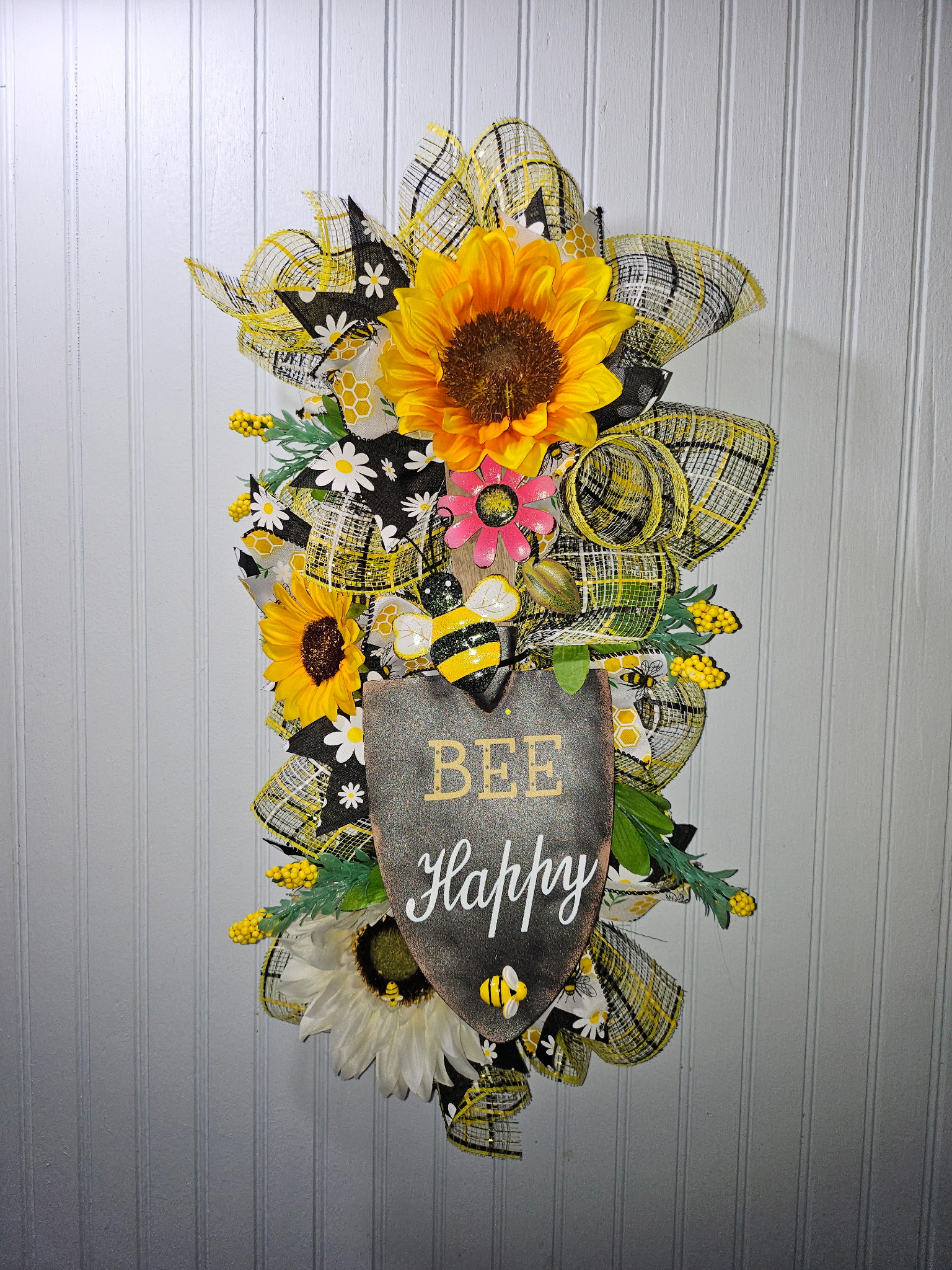 Bee Happy Sunflower Swag