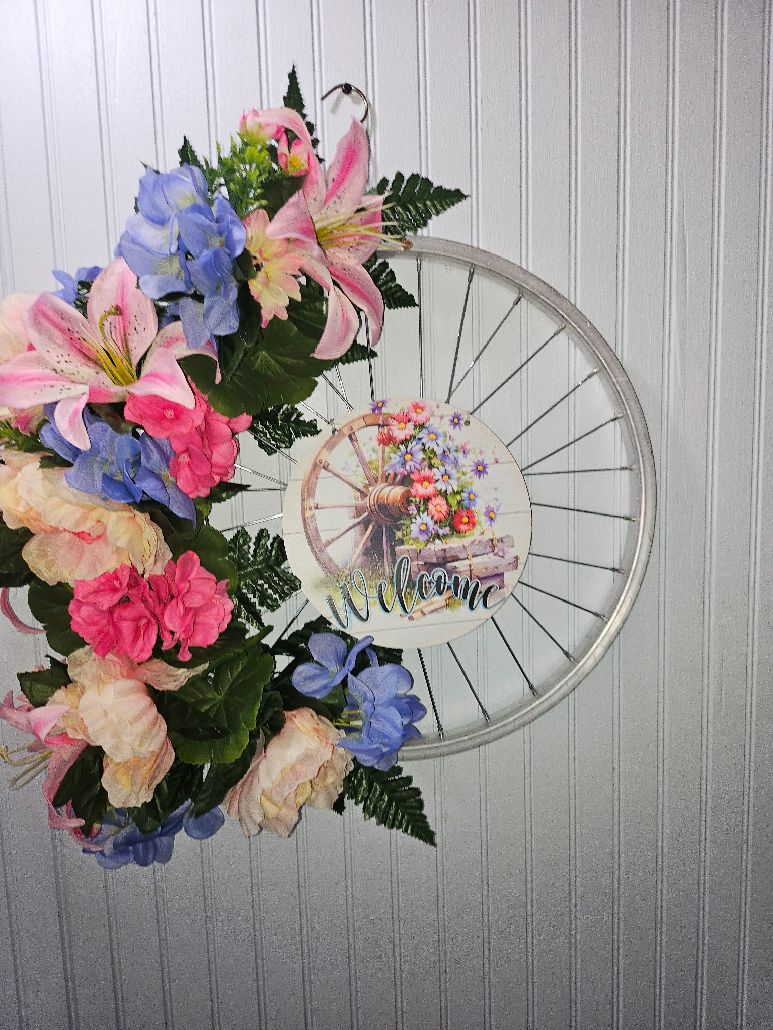 Spring Welcome Bike Door Hanger