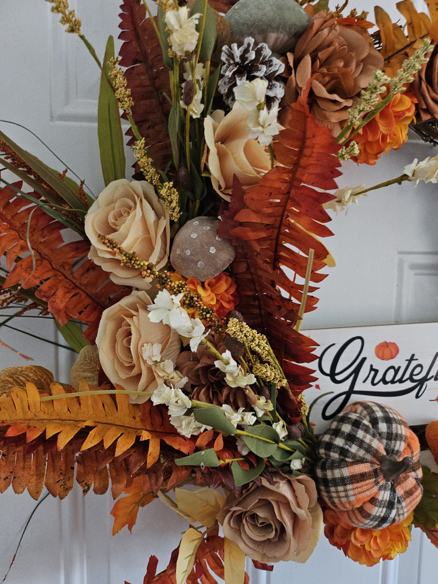 Grateful Harvest Grapevine Wreath image 2