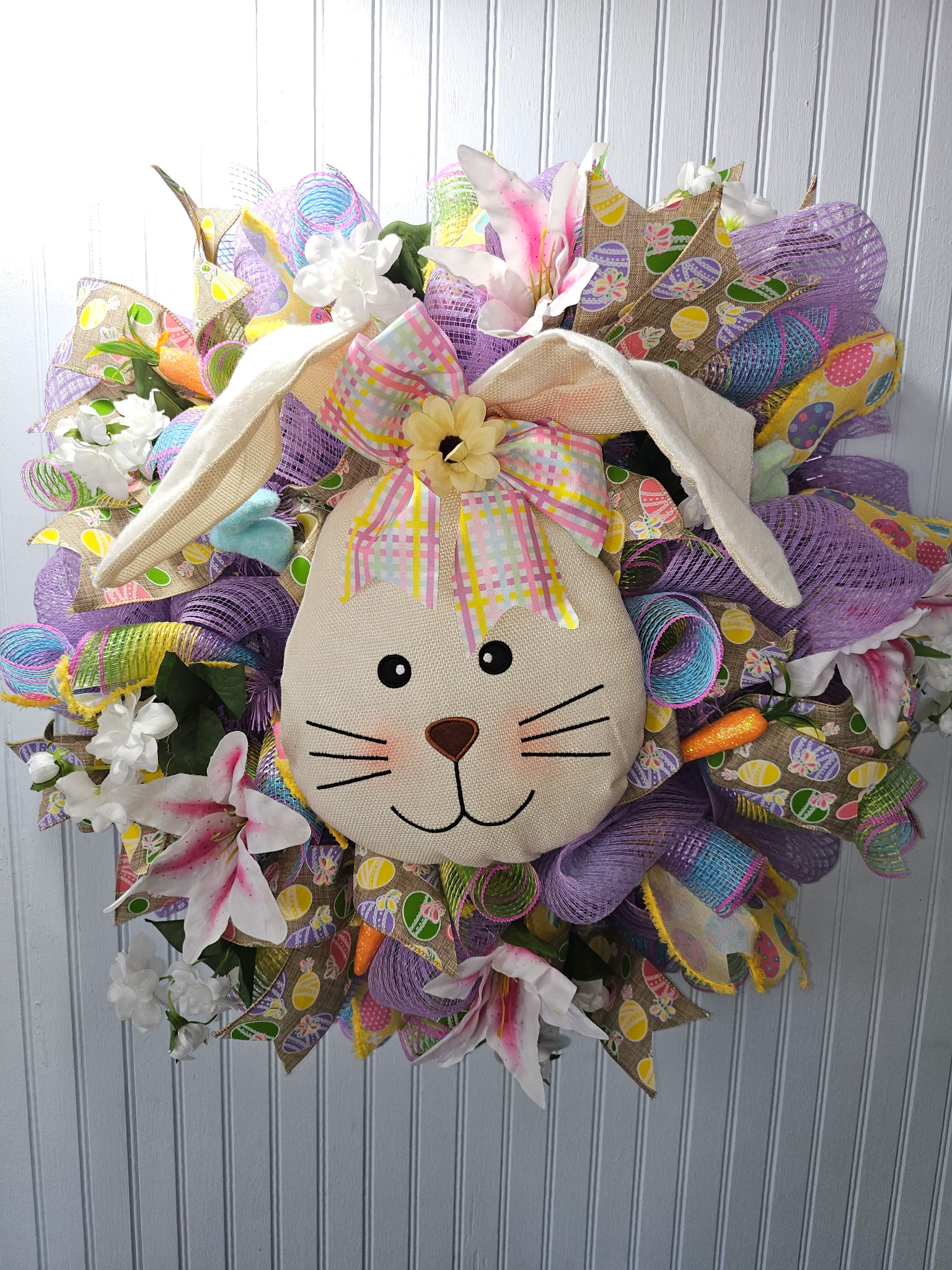 Bunny Face Easter Wreath