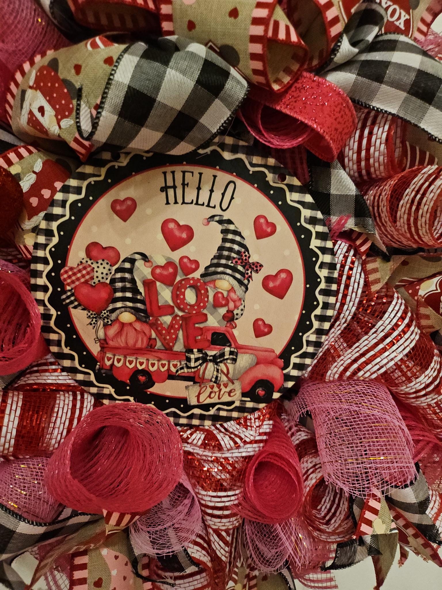 Valentine Gnome Wreath